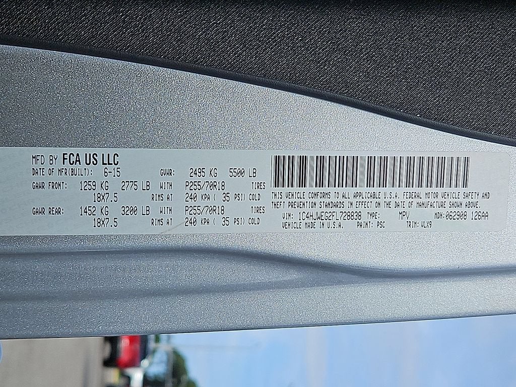 2015 Jeep Wrangler Unlimited Altitude