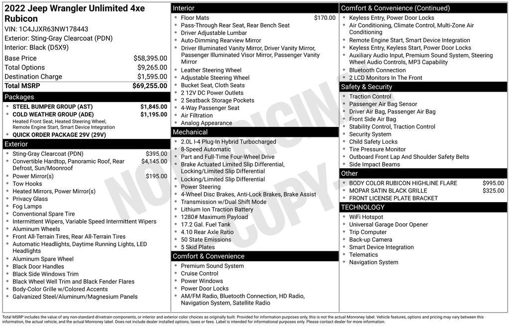 2022 Jeep Wrangler 4xe Unlimited Rubicon 4x4
