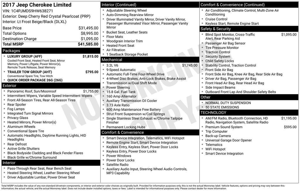 2017 Jeep Cherokee Limited