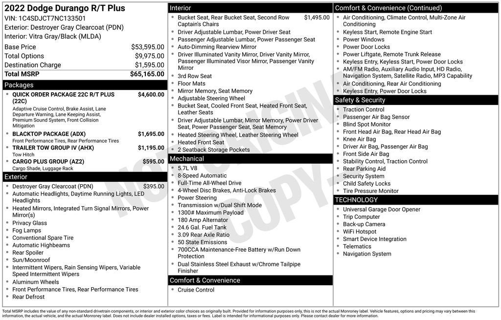 2022 Dodge Durango R/T Plus AWD