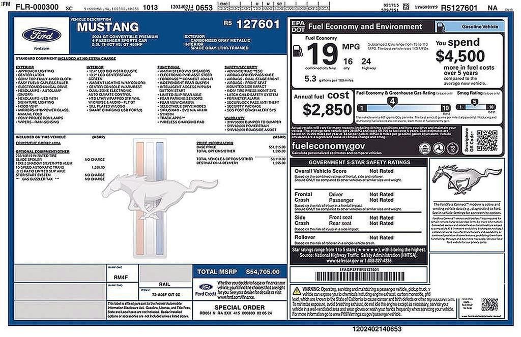 2024 Ford Mustang GT Premium Convertible