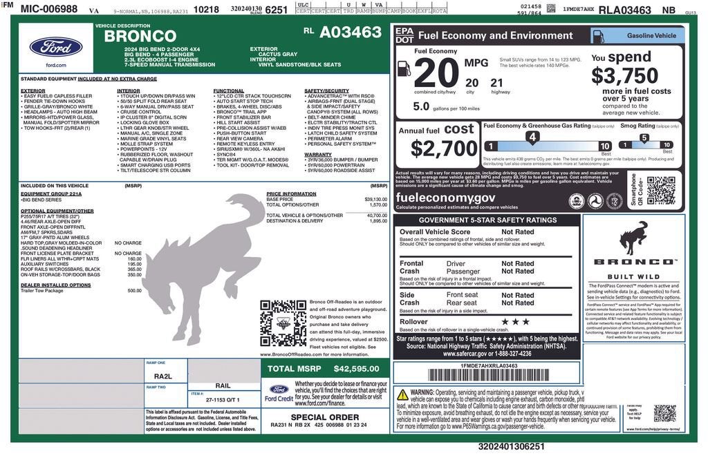 2024 Ford Bronco Big Bend