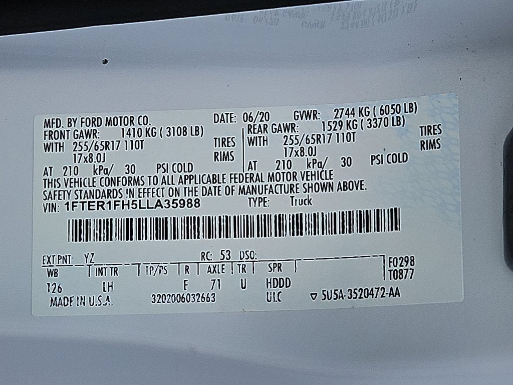 2020 Ford Ranger XL