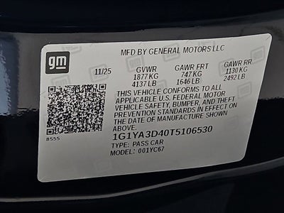 2026 Chevrolet Corvette Stingray 1LT