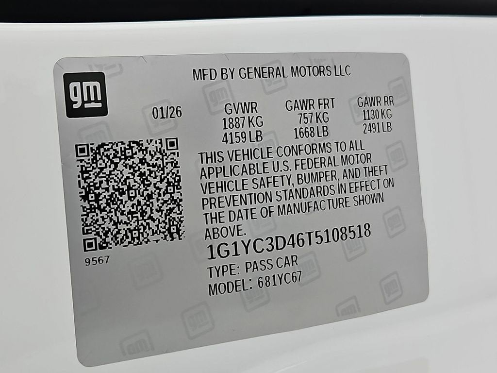 2026 Chevrolet Corvette Stingray 3LT