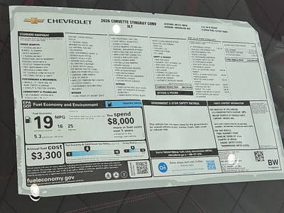 2026 Chevrolet Corvette Stingray 3LT