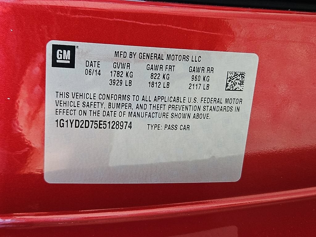 2014 Chevrolet Corvette Stingray 2LT