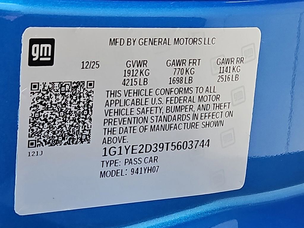 2026 Chevrolet Corvette Z06 2LZ