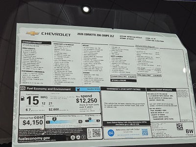 2026 Chevrolet Corvette Z06 2LZ