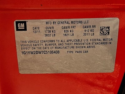 2012 Chevrolet Corvette Grand Sport Z16 Grand Sport w/3LT