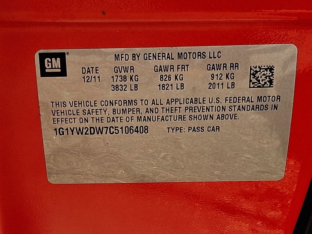 2012 Chevrolet Corvette Grand Sport Z16 Grand Sport w/3LT