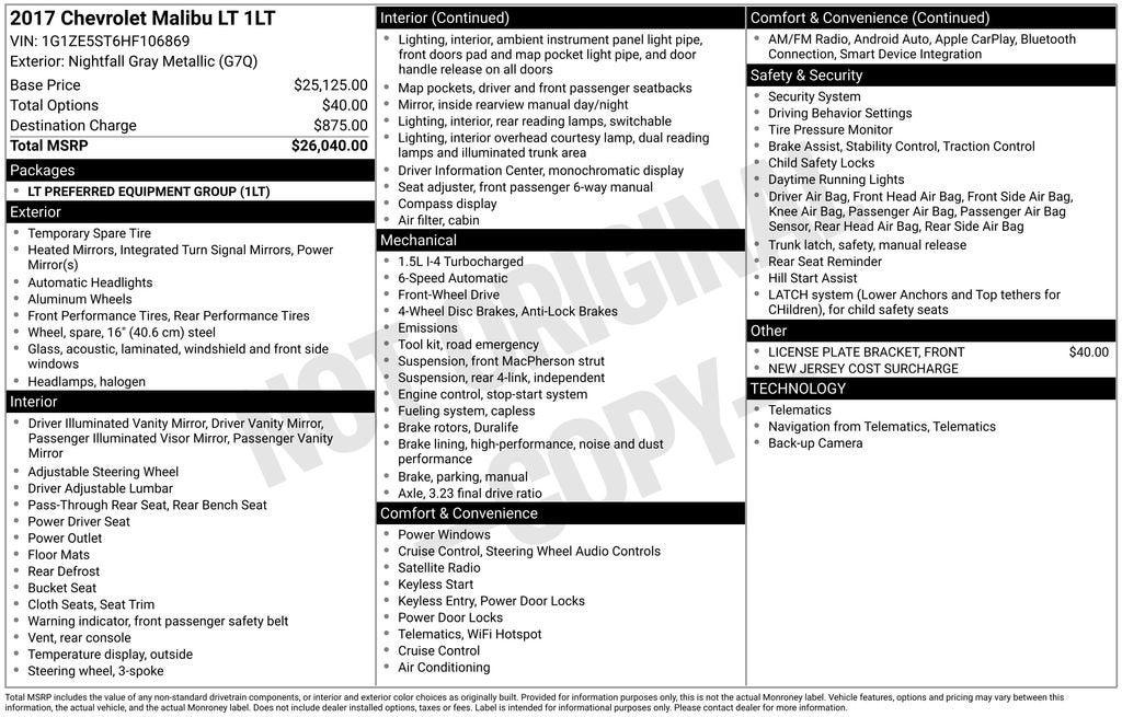 2017 Chevrolet Malibu LT