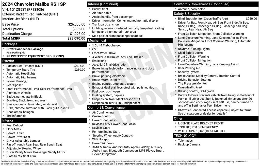2024 Chevrolet Malibu RS