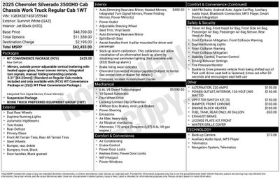 2025 Chevrolet Silverado 3500 HD Chassis Cab Work Truck