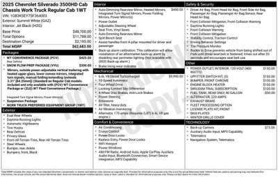 2025 Chevrolet Silverado 3500 HD Chassis Cab Work Truck