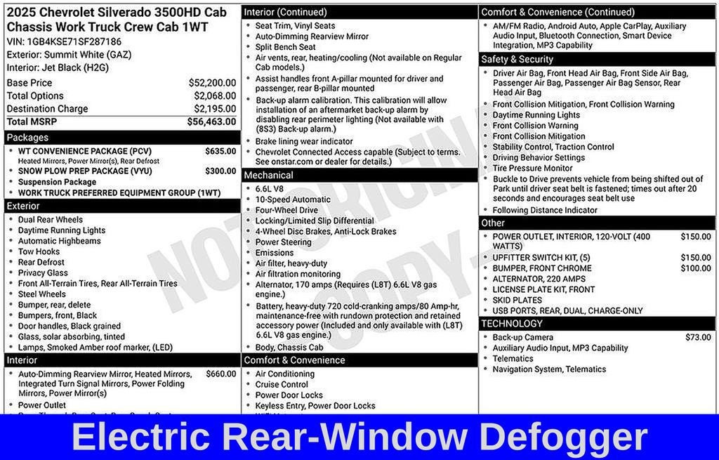 2025 Chevrolet Silverado 3500 HD Chassis Cab Work Truck