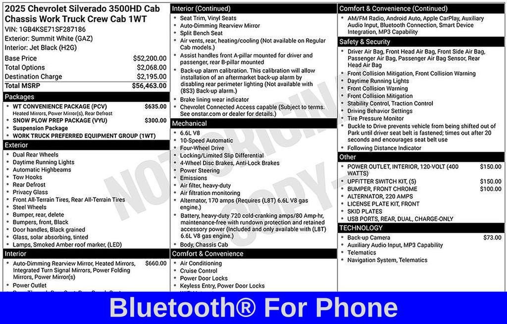 2025 Chevrolet Silverado 3500 HD Chassis Cab Work Truck