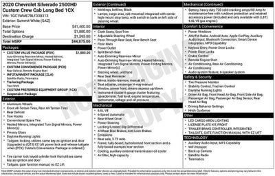 2020 Chevrolet Silverado 2500 HD Custom