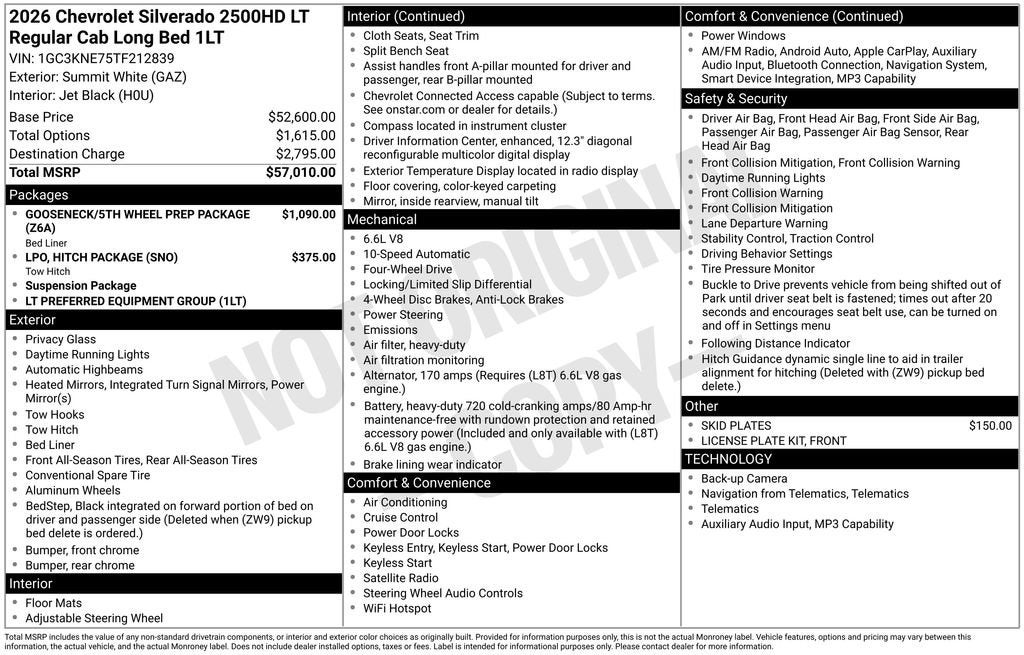 2026 Chevrolet Silverado 2500 HD LT