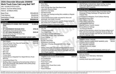 2026 Chevrolet Silverado 2500 HD WT