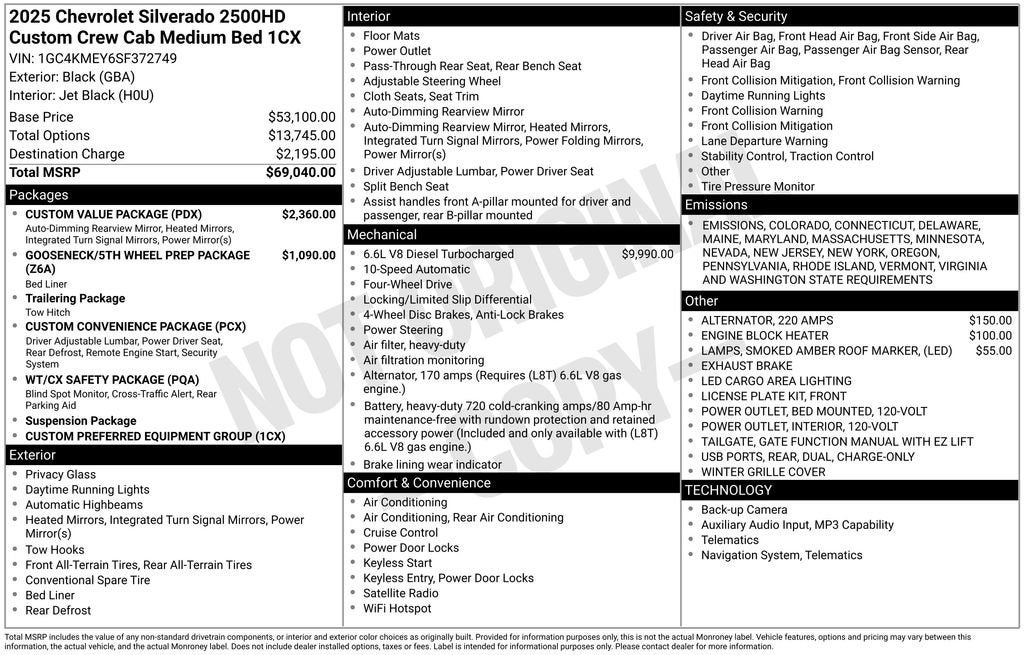 2025 Chevrolet Silverado 2500 HD Custom