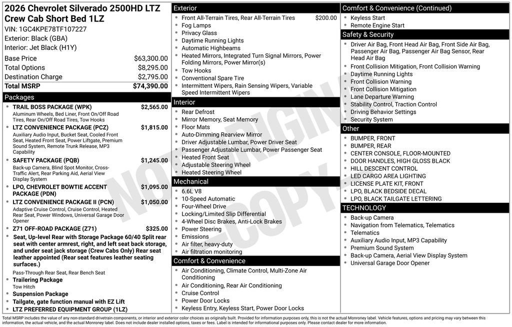 2026 Chevrolet Silverado 2500 HD LTZ