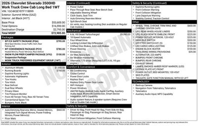 2026 Chevrolet Silverado 3500 HD WT DRW