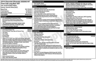 2016 Chevrolet Silverado 3500 HD Work Truck