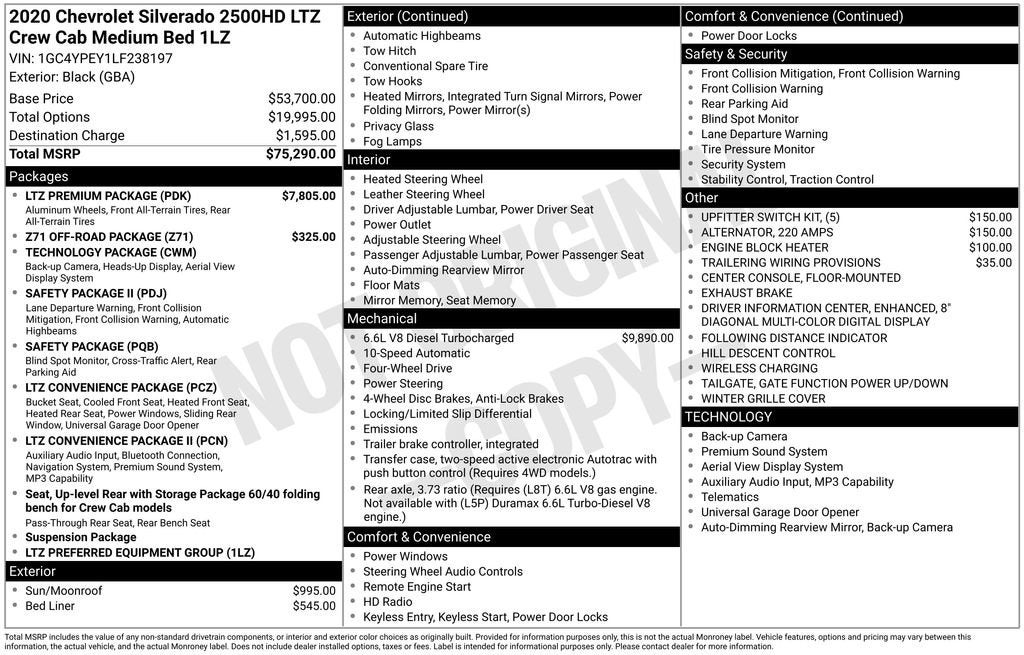 2020 Chevrolet Silverado 2500 HD LTZ