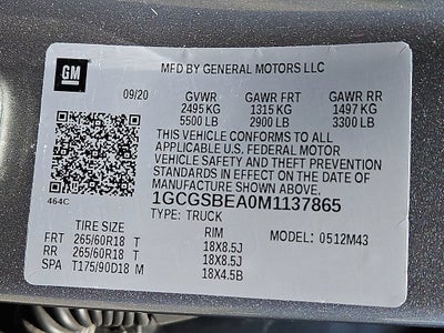2021 Chevrolet Colorado 2WD Work Truck