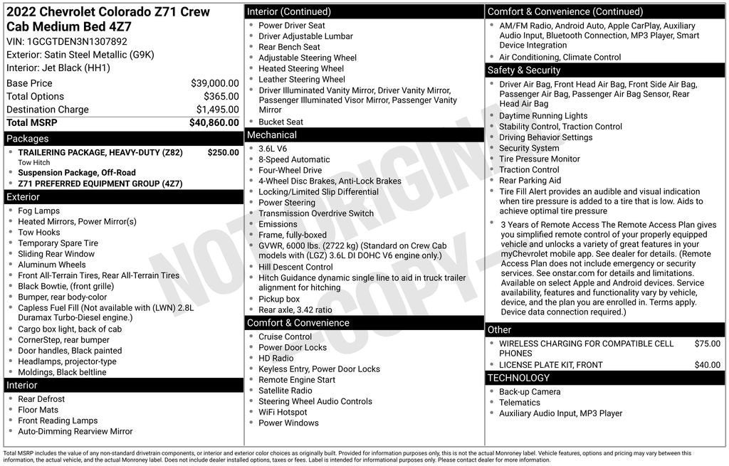 2022 Chevrolet Colorado Z71