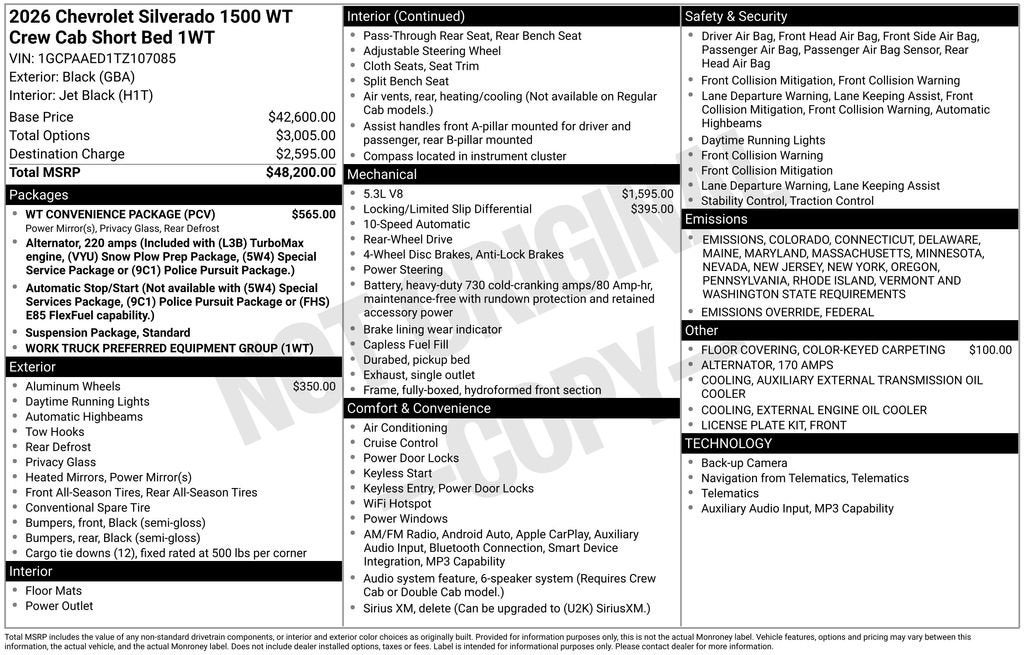 2026 Chevrolet Silverado 1500 WT