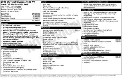 2026 Chevrolet Silverado 1500 WT