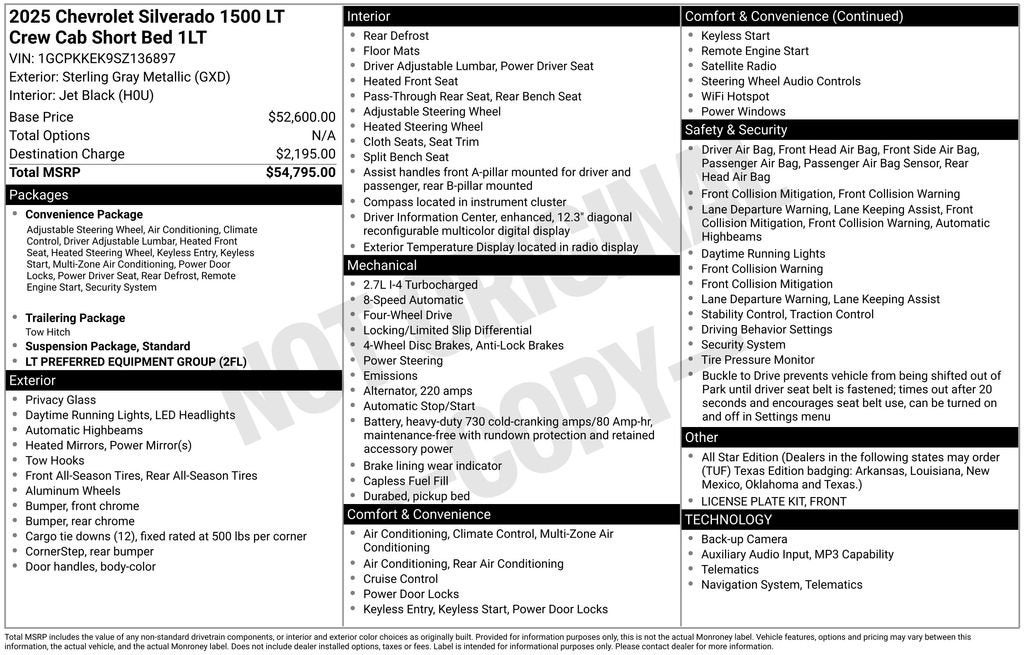 2025 Chevrolet Silverado 1500 LT (2FL)