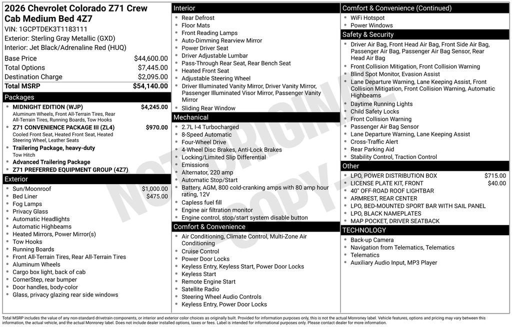 2026 Chevrolet Colorado Z71