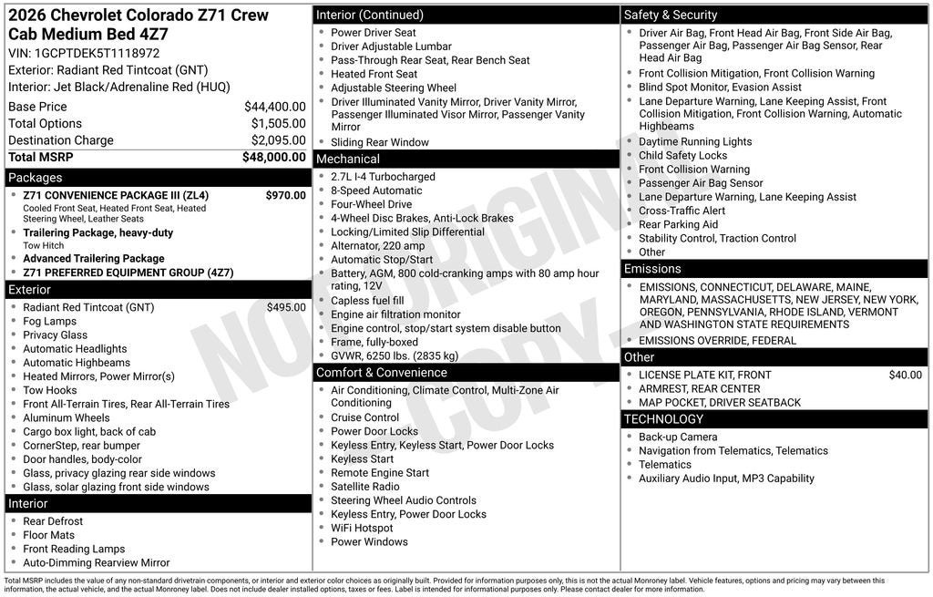2026 Chevrolet Colorado Z71