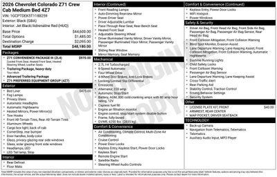 2026 Chevrolet Colorado Z71