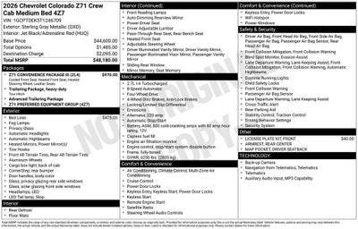 2026 Chevrolet Colorado Z71