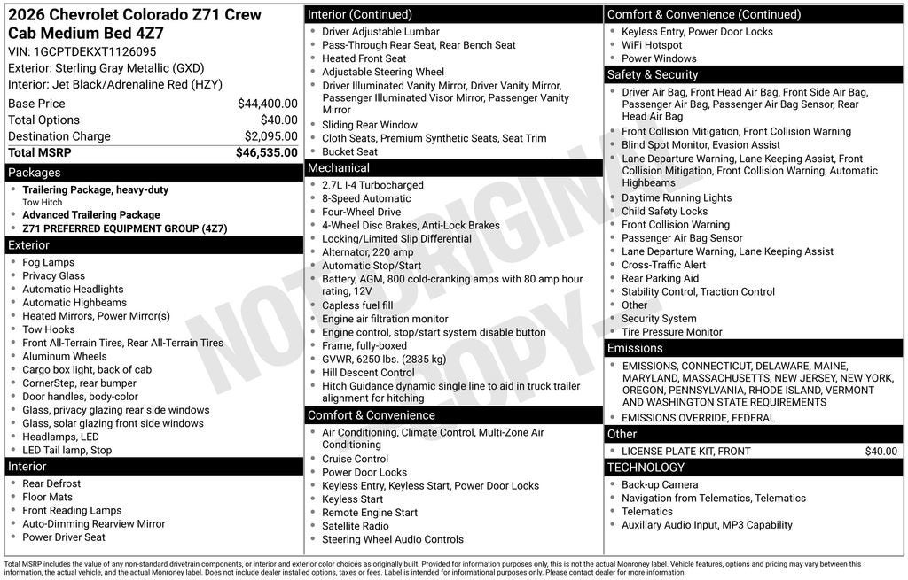 2026 Chevrolet Colorado Z71