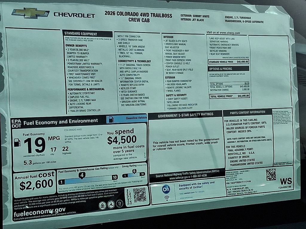 2026 Chevrolet Colorado Trail Boss