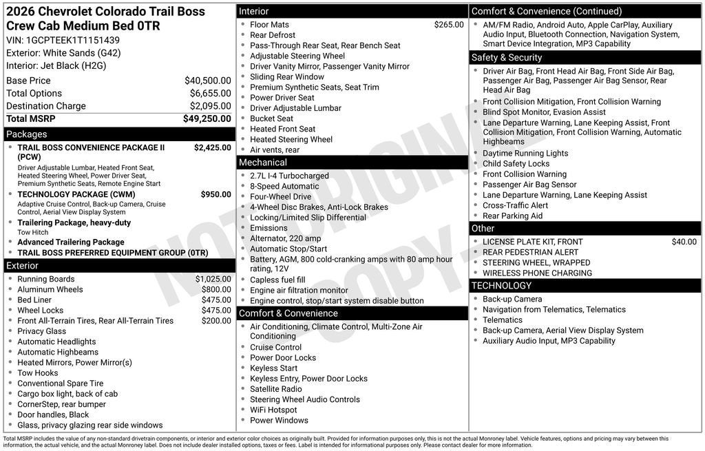 2026 Chevrolet Colorado Trail Boss