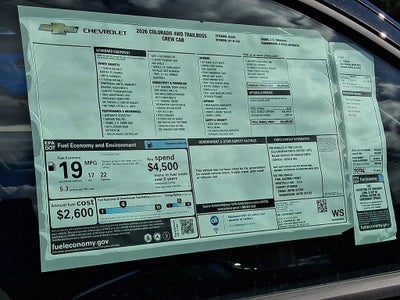 2026 Chevrolet Colorado Trail Boss