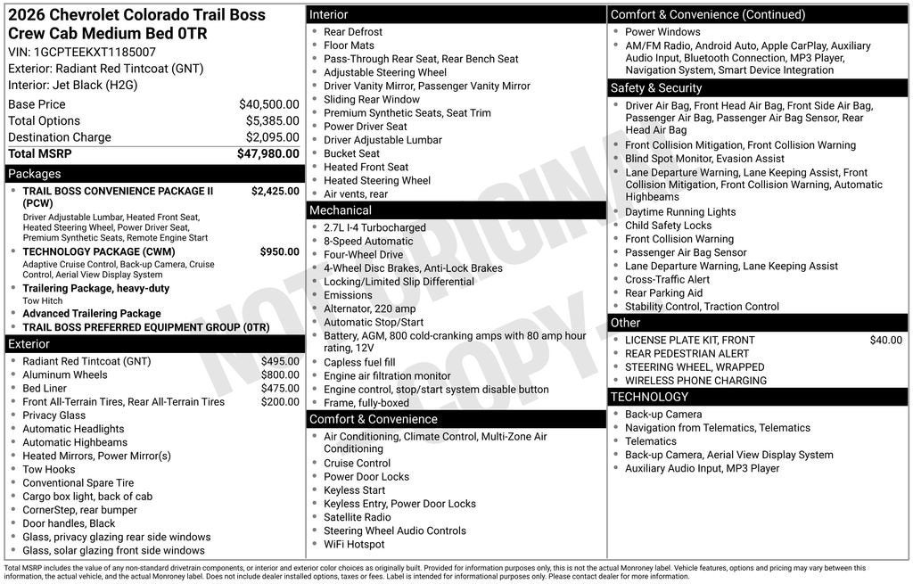 2026 Chevrolet Colorado Trail Boss