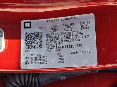 2026 Chevrolet Colorado ZR2