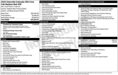 2026 Chevrolet Colorado ZR2