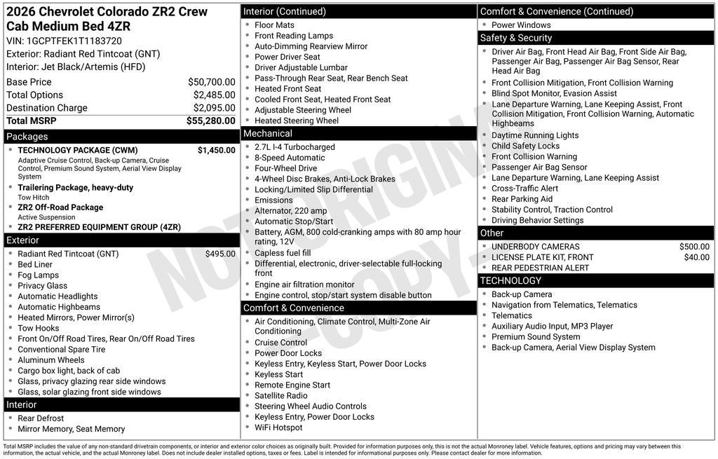 2026 Chevrolet Colorado ZR2