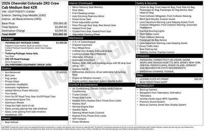 2026 Chevrolet Colorado ZR2