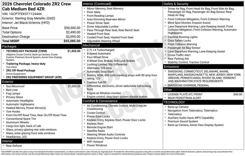 2026 Chevrolet Colorado ZR2