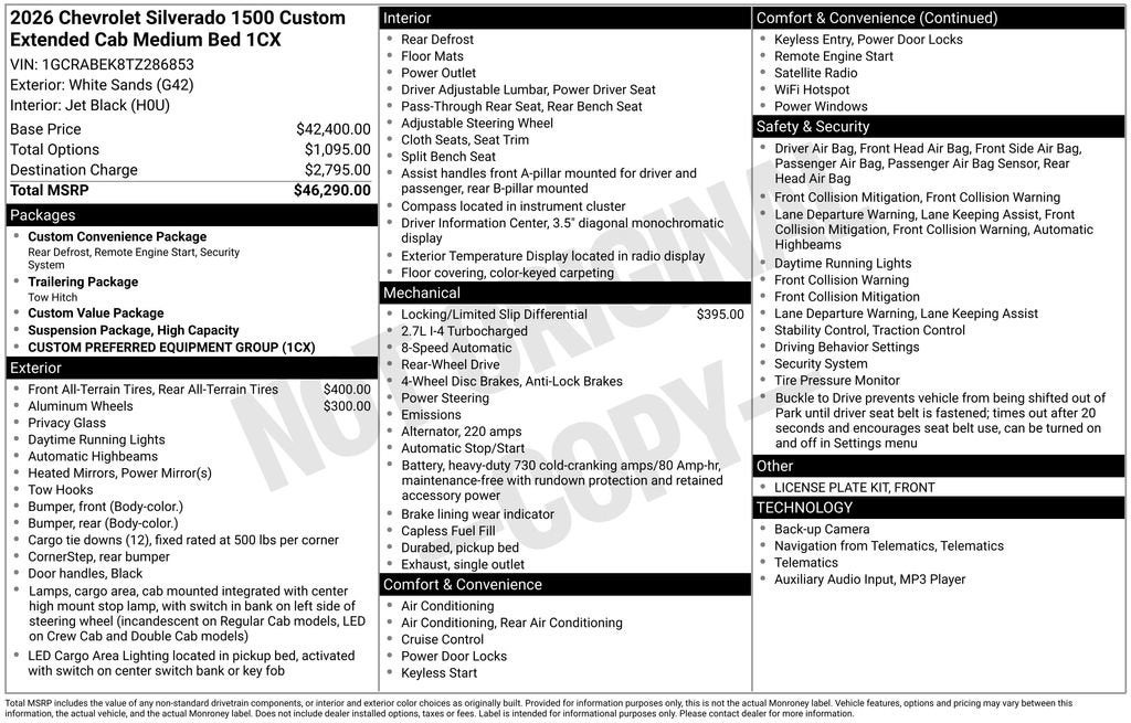2026 Chevrolet Silverado 1500 Custom