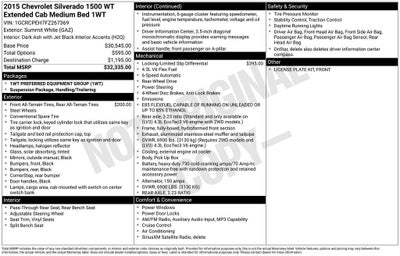 2015 Chevrolet Silverado 1500 Work Truck